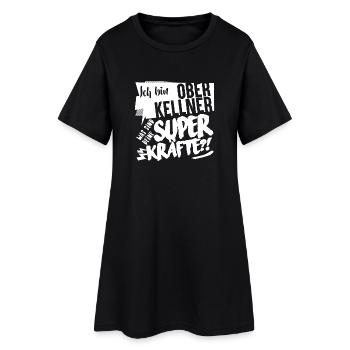 Superkräfte Oberkellner Geschenk - Frauen T-Shirt-Kleid - Schwarz - Vorne