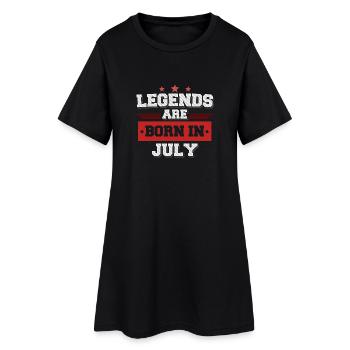 Legend are born in July - Frauen T-Shirt-Kleid - Schwarz - Vorne