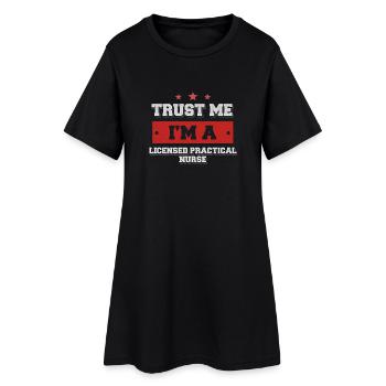Trust me I’m a licensed practical nurse - Robe T-shirt Femme - noir - Devant