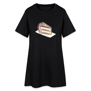Gâteau à la crème de tarte crème gâteau de cuisson Idées cadeaux - Robe T-shirt Femme - noir - Devant