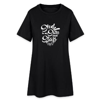 L'amour partenariat relation partenaires Valentine - Robe T-shirt Femme - noir - Devant
