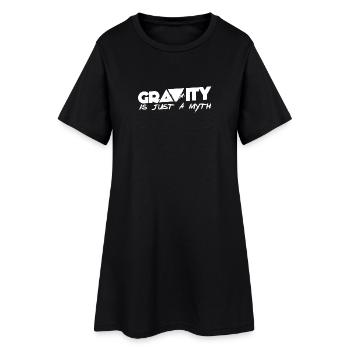 Klettern ist die Leidenschaft des Bergsteigers - Frauen T-Shirt-Kleid - Schwarz - Vorne