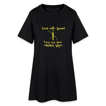 Bogenschießen Bogenschütze Hobby Geschenk Pfeil - Frauen T-Shirt-Kleid - Schwarz - Vorne