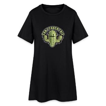 dévers toucher cette - Robe T-shirt Femme - noir - Devant