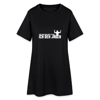 Jagen Jäger Schießen Wild Erlegen Hobby Beruf - Frauen T-Shirt-Kleid - Schwarz - Vorne