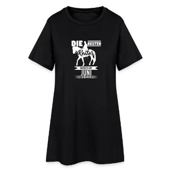 Reiter Reiten Geschenk Geburtstag Juni - Frauen T-Shirt-Kleid - Schwarz - Vorne