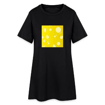 Cheese square - Women’s T-Shirt Dress - black - Front