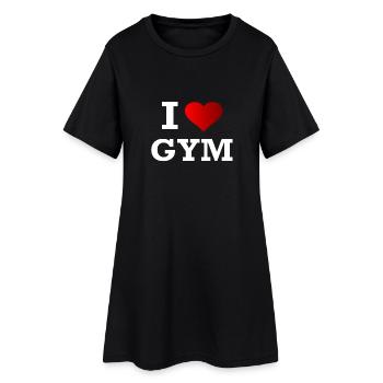 J'AIME GYM - Robe T-shirt Femme - noir - Devant
