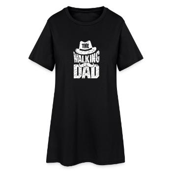 Le papa marche - Robe T-shirt Femme - noir - Devant