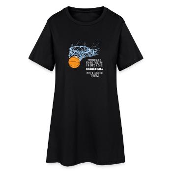 sport de basket-ball chemise - drôle passe-temps en disant - Robe T-shirt Femme - noir - Devant