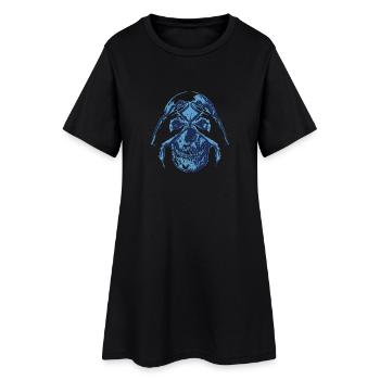 Crâne - Coucou - Cadeau - Robe T-shirt Femme - noir - Devant