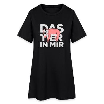 réveiller l'animal en moi fainéantise - Robe T-shirt Femme - noir - Devant