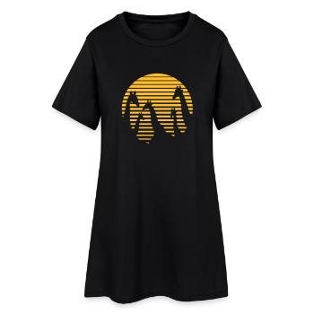 Girafes / Giraffes / Giraffen / Jirafas / Giraffe - Robe T-shirt Femme - noir - Devant