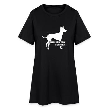 English Toy Terrier - Robe T-shirt Femme - noir - Devant