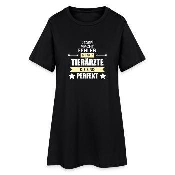 Tierärzte - Frauen T-Shirt-Kleid - Schwarz - Vorne