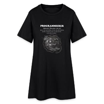 Programmierer Duden - Frauen T-Shirt-Kleid - Schwarz - Vorne