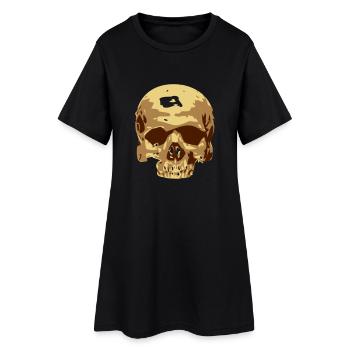Skull /// /// vector skull - Women’s T-Shirt Dress - black - Front
