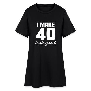 40 ans - Robe T-shirt Femme - noir - Devant