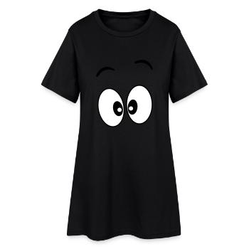 Yeux _ Idée cadeau - Robe T-shirt Femme - noir - Devant