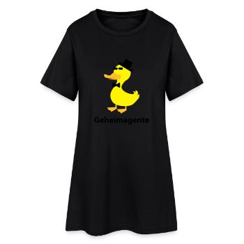 Geheimagente - Frauen T-Shirt-Kleid - Schwarz - Vorne