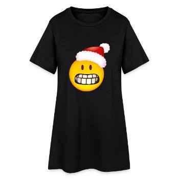 Smiley Glossy Desperate Christmas - Robe T-shirt Femme - noir - Devant