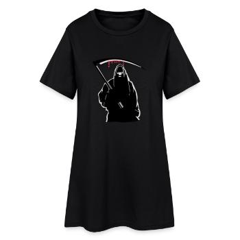 Mort sens capuche - Robe T-shirt Femme - noir - Devant