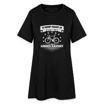 Rennrad - Rennradfahrer Leiden - Frauen T-Shirt-Kleid - Schwarz - Vorne