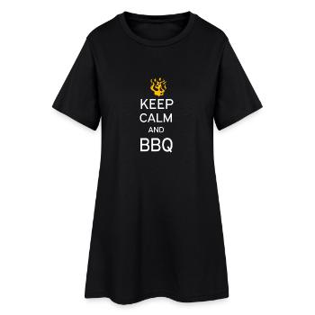 charbon Barbecue faire griller le feu tablier Fête des Pères BBQ - Robe T-shirt Femme - noir - Devant