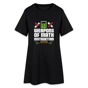 Math professeur de mathématiques - Robe T-shirt Femme - noir - Devant