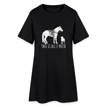 Ceci est tout ce que je besoin - Western Rider à cheval et le chien - Robe T-shirt Femme - noir - Devant