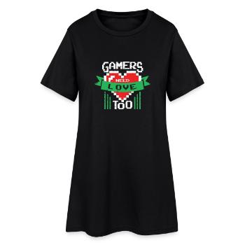Gamers need love too T-Shirt - Women’s T-Shirt Dress - black - Front