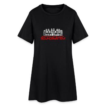 support your local soundsystem - Frauen T-Shirt-Kleid - Schwarz - Vorne