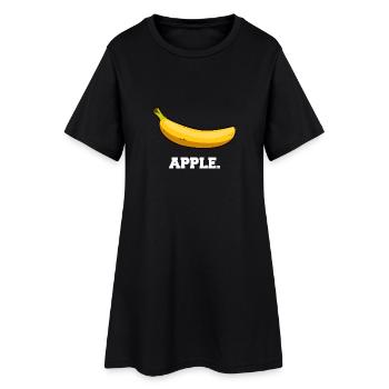 Apple T-shirt idée de cadeau de Noël drôle - Robe T-shirt Femme - noir - Devant