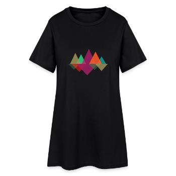 Hipster Mountains - Women’s T-Shirt Dress - black - Front