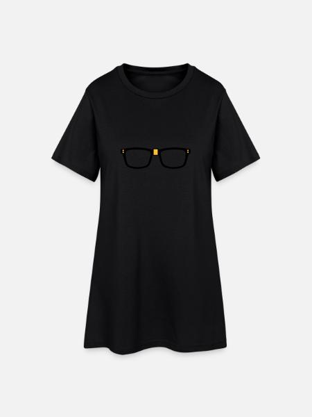glasses - Nerd - Women’s T-Shirt Dress - black