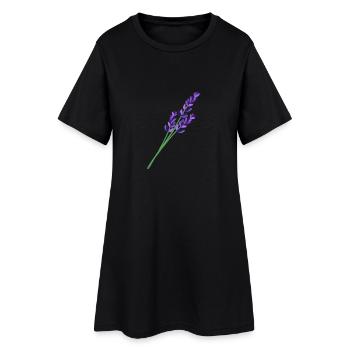 Lavande 1 - Robe T-shirt Femme - noir - Devant