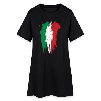 Art du pinceau tricolore italien - Robe T-shirt Femme - noir - Devant