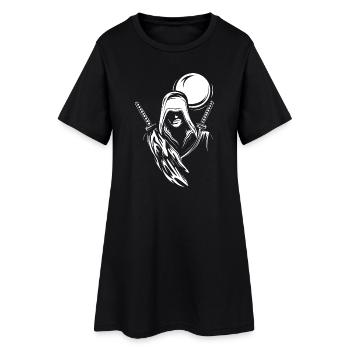 Illustration du symbole du guerrier Icône du logo de l’épée de lune - Robe T-shirt Femme - noir - Devant