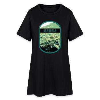 Panoramic Grenoble: Single View Cable Car - Women’s T-Shirt Dress - black - Front