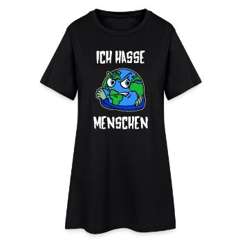 Erde Klimawandel Umwelt Statement Umweltschäden - Frauen T-Shirt-Kleid - Schwarz - Vorne