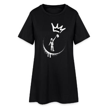 Graffiti des artistes de la couronne - Robe T-shirt Femme - noir - Devant