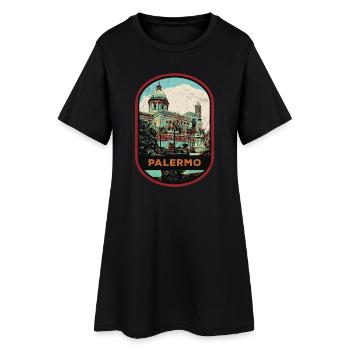 Exploration sicilienne : Palerme authentique - Robe T-shirt Femme - noir - Devant