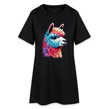 Alpaca - Women’s T-Shirt Dress - black - Front