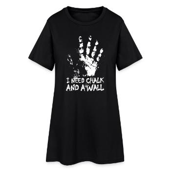 craie escalade rocher main mur dictons icône - Robe T-shirt Femme - noir - Devant