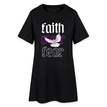 La foi plutôt que la peur - Robe T-shirt Femme - noir - Devant