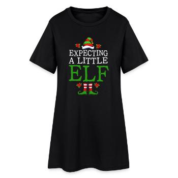 Werdender Papa Weihnachten Gender Reveal - Frauen T-Shirt-Kleid - Schwarz - Vorne