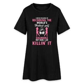 Think Under Par Believe In Yourself Golf Quote - Frauen T-Shirt-Kleid - Schwarz - Vorne