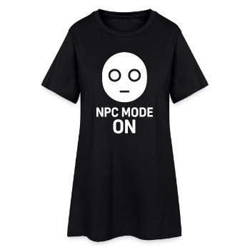 NPC Mode On - Frauen T-Shirt-Kleid - Schwarz - Vorne