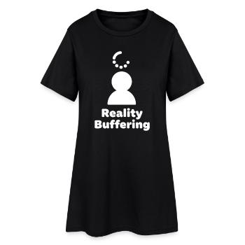 Realität Pufferung Icon - Frauen T-Shirt-Kleid - Schwarz - Vorne