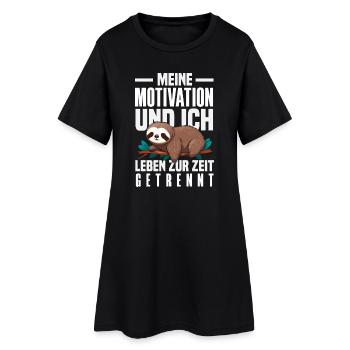 Ma motivation et moi - Paresseux séparé - Robe T-shirt Femme - noir - Devant